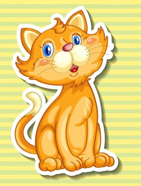 Yeşil arka plandaki kedi