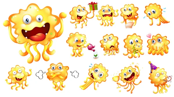 Yellow monster — Stock Vector