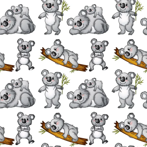 Seamless koala — Stock Vector