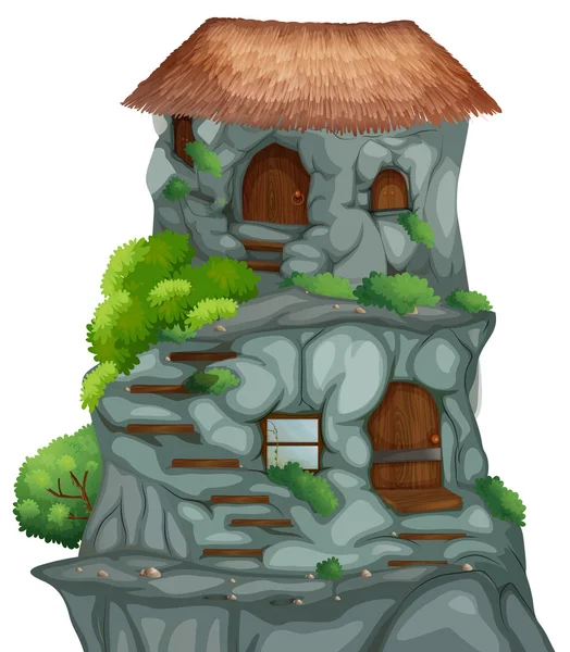 Casa delle grotte — Vettoriale Stock