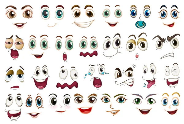 Expressions faciales — Image vectorielle