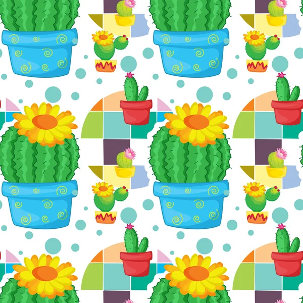 Cactus sans couture — Image vectorielle