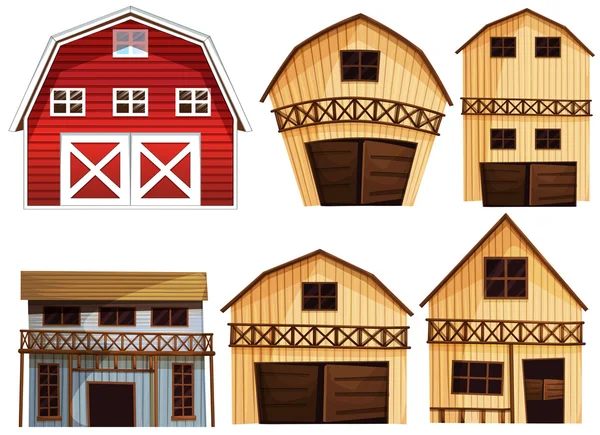 Barns set — Stock Vector