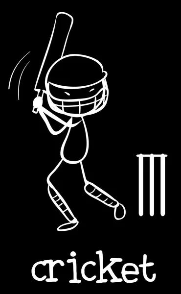 Cricket — Vector de stoc