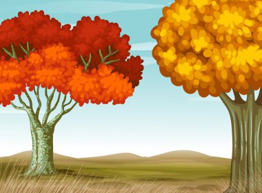 sonbahar illüstrasyon