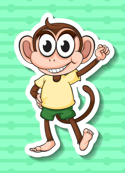 Monkey Illustration — Stock Vector