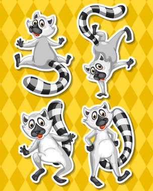 Lemurlar illüstrasyon