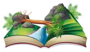 Akış Kitap Illustration