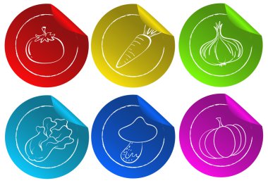 çıkartmalar illüstrasyon