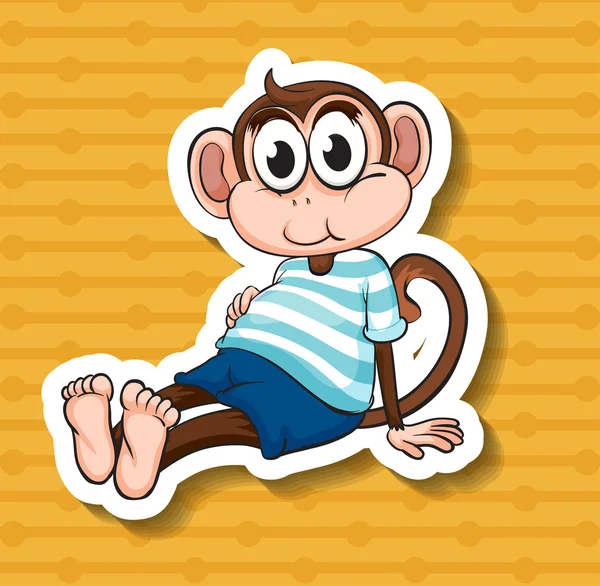 Monkey Illustration — Stock Vector