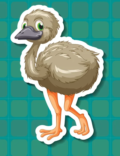 Struisvogel illustratie — Stockvector