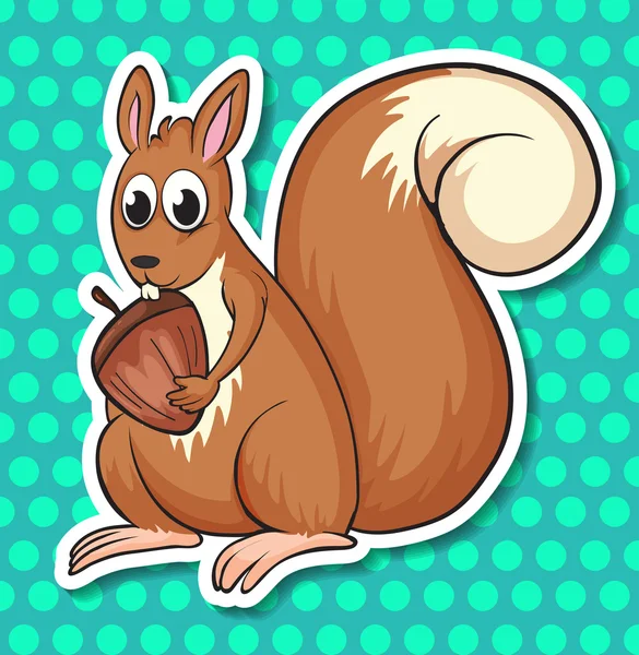 Illustrazione scoiattolo — Vettoriale Stock