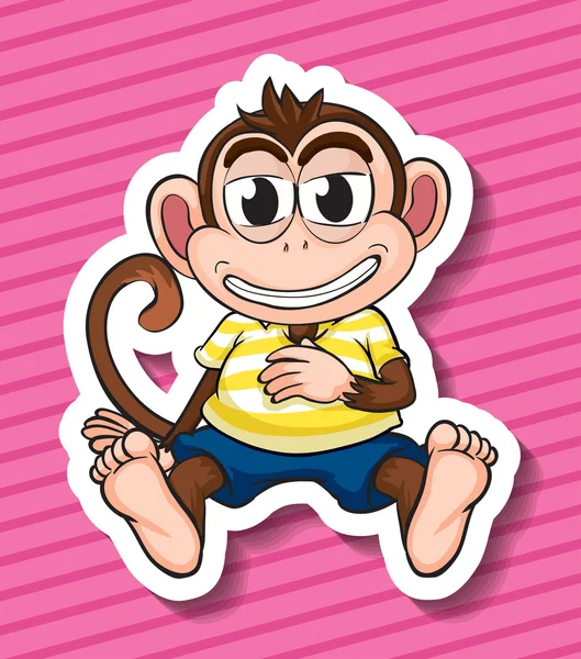 Monkey Illustration — Stock Vector