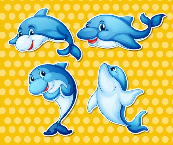 Ilustração de golfinhos —  Vetores de Stock