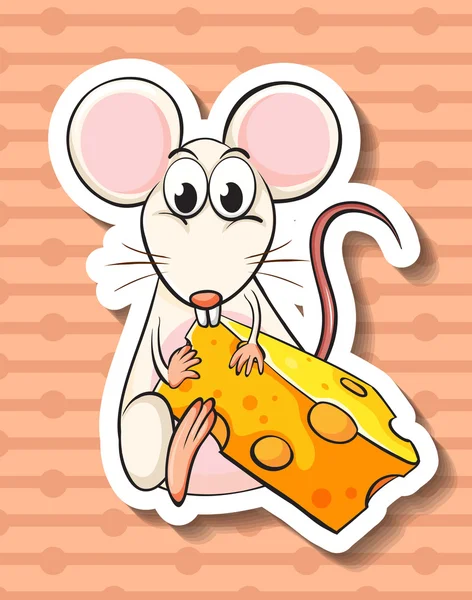 Mouse and cheese — Stock Vector