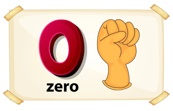 Zero — Wektor stockowy