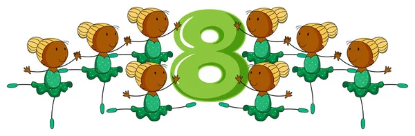 Número 8 — Vector de stock