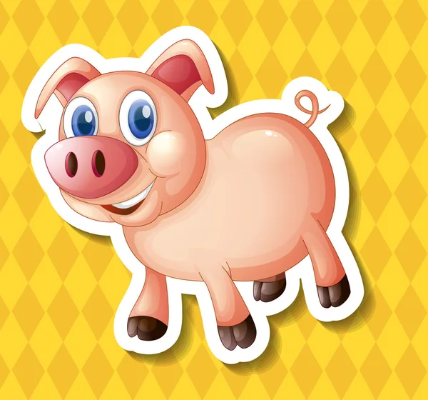 Illustration of a Pig — Stock Vector
