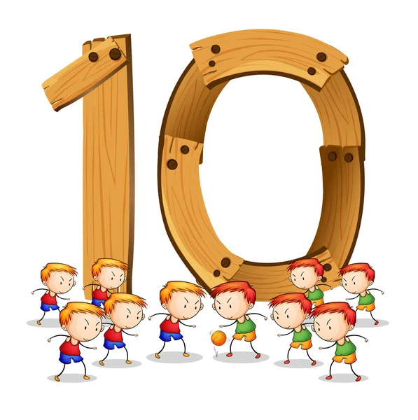 Number ten — Stock Vector