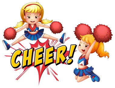 Cheer girls clipart