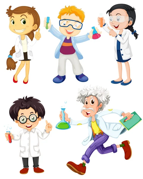 Scientists and doctors — Stock Vector