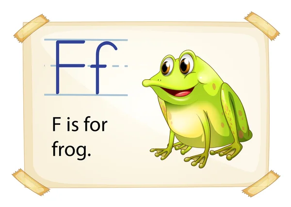 Frog flashcard — Stock Vector