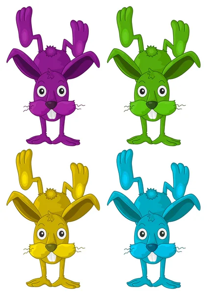 Lapins à main — Image vectorielle