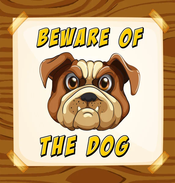 Beware of the dog — Stock Vector