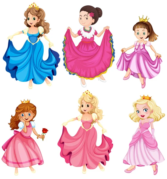 Princesses and queens — Stock Vector