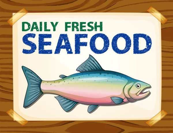 Daily fresh seafood — Stock Vector