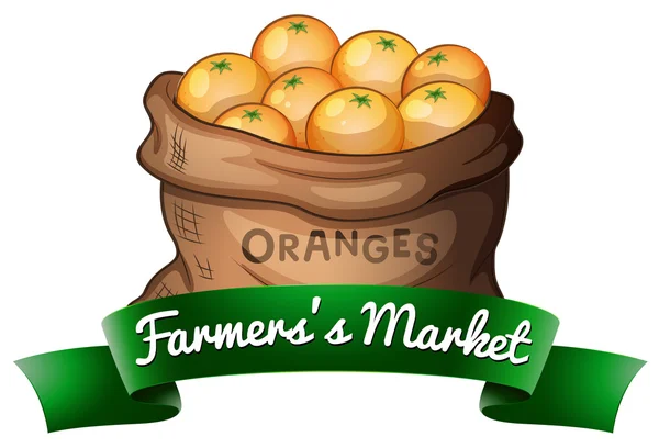 Cartel del mercado de agricultores — Vector de stock