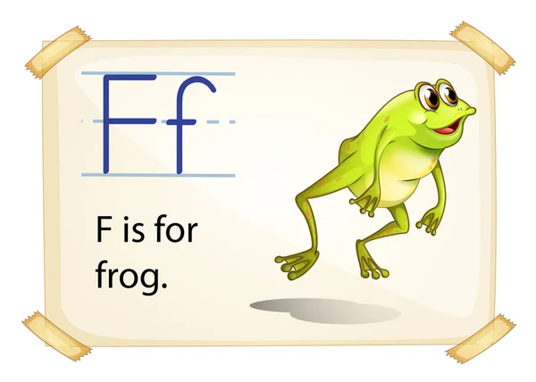 Frog flashcard — Stock Vector