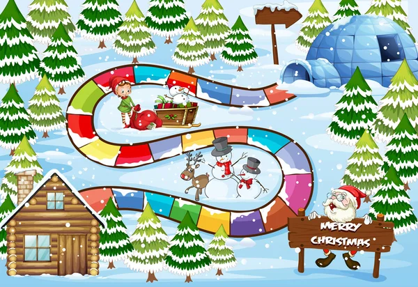 Christmas board game — Stock Vector