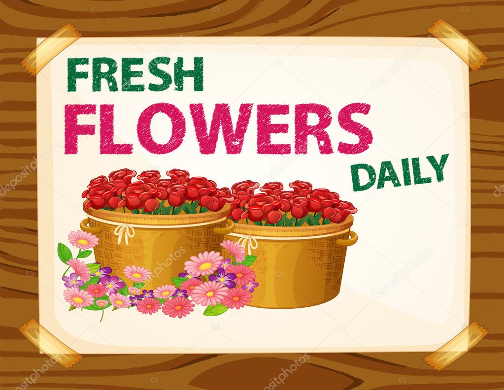 Fresh flowers Stock Illustration by ©interactimages 57427595