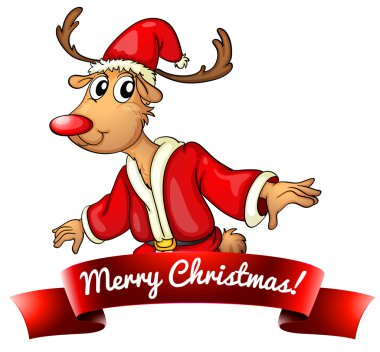 Noel logosu geyik ile