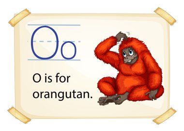 Orangutan için bir harf O