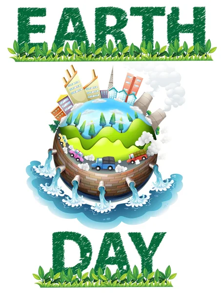 Earth day tema — Stock vektor