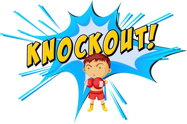 Golpe Knockout — Vector de stock