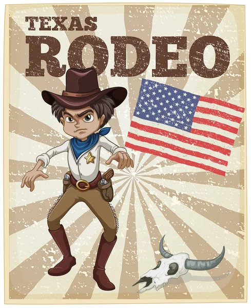 Cartel de rodeo — Archivo Imágenes Vectoriales
