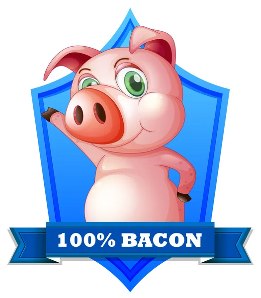 Bacon label — Stock Vector