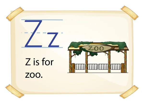 A letter Z for zoo — Stock Vector