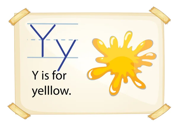 A letter Y for yellow — Stock Vector