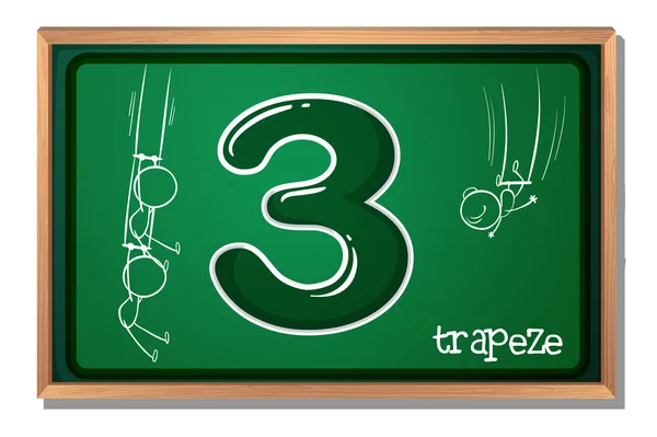 Number three — Stock Vector