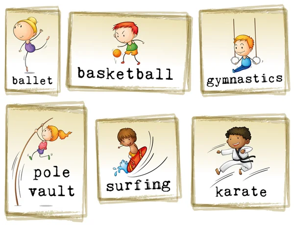 Images d'enfants sportifs — Image vectorielle