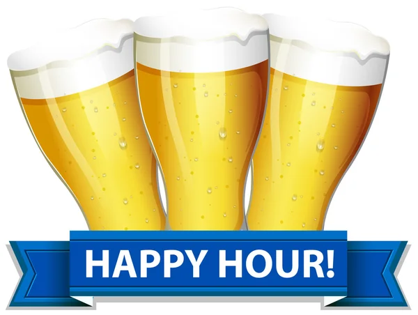 A happy hour template — Stock Vector