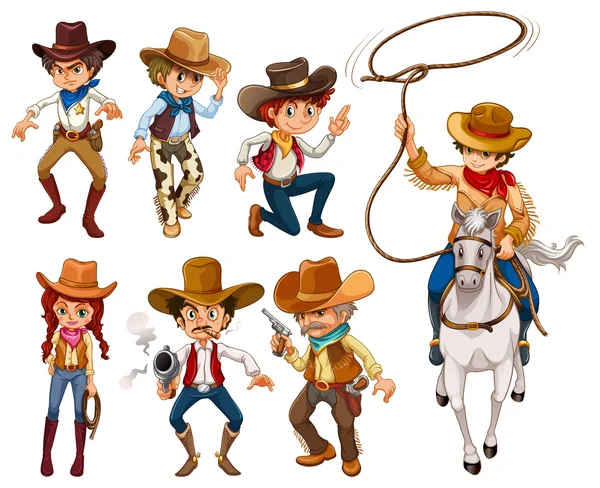 Cowboys — Stock Vector