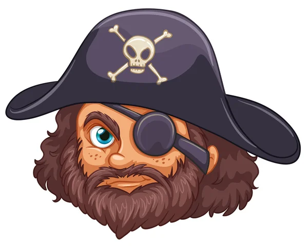 Tête de pirate — Image vectorielle