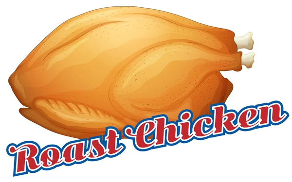 Roast Chicken — Stock Vector