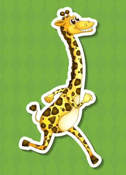 Een gelukkig giraffe — Stockvector