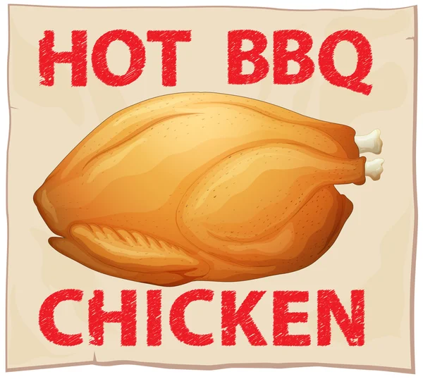 BBQ chicken — Stock Vector